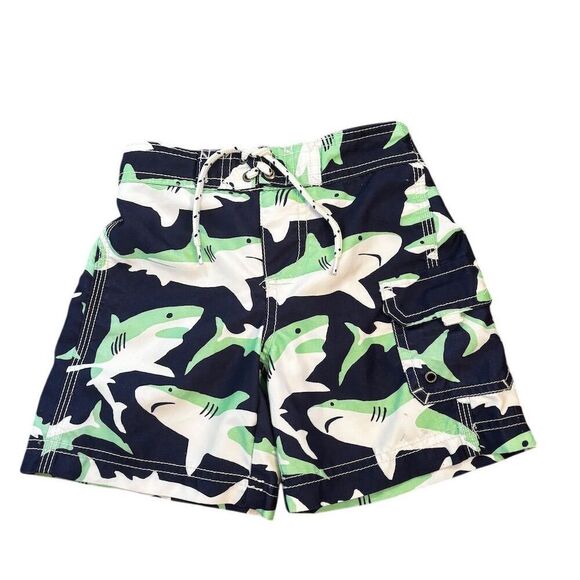 Carter's Toddler Boys Shark Print Swim Trunks Size 2T Multicolor - Picture 1 of 5